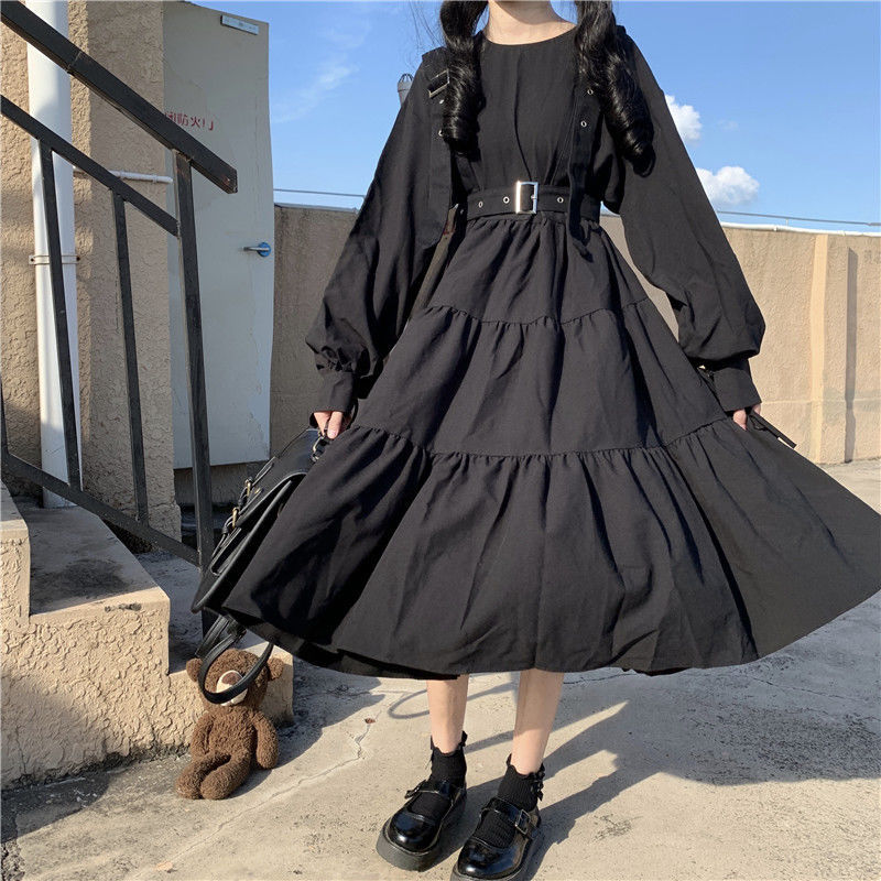 Japanese Harajuku Black Dress