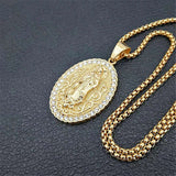 Blessed Mary Medallion Necklace