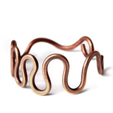 Artisanal Copper Wave Bracelet