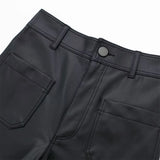 Women's Wide-Fit Faux Leather Pants