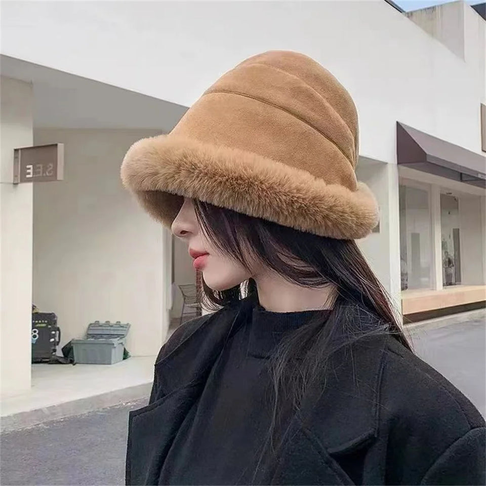 Plush Fur Bucket Hat