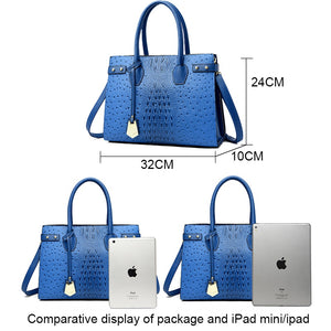 RegalGrace Croc Pattern Handbag