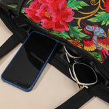 Floral Embroidered Tote
