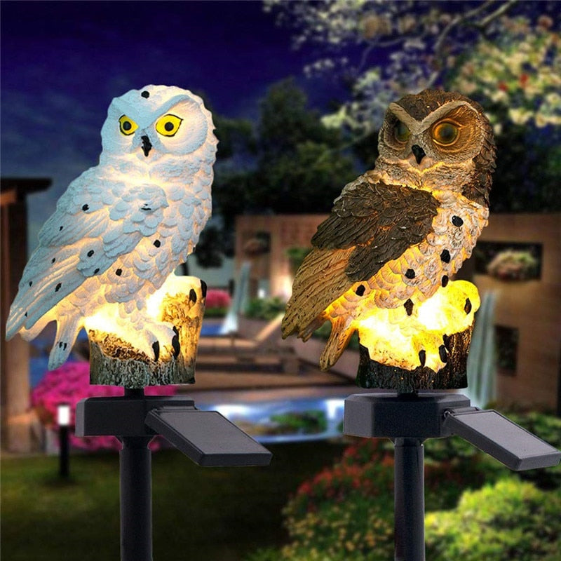 Solar Powered Garden Owls