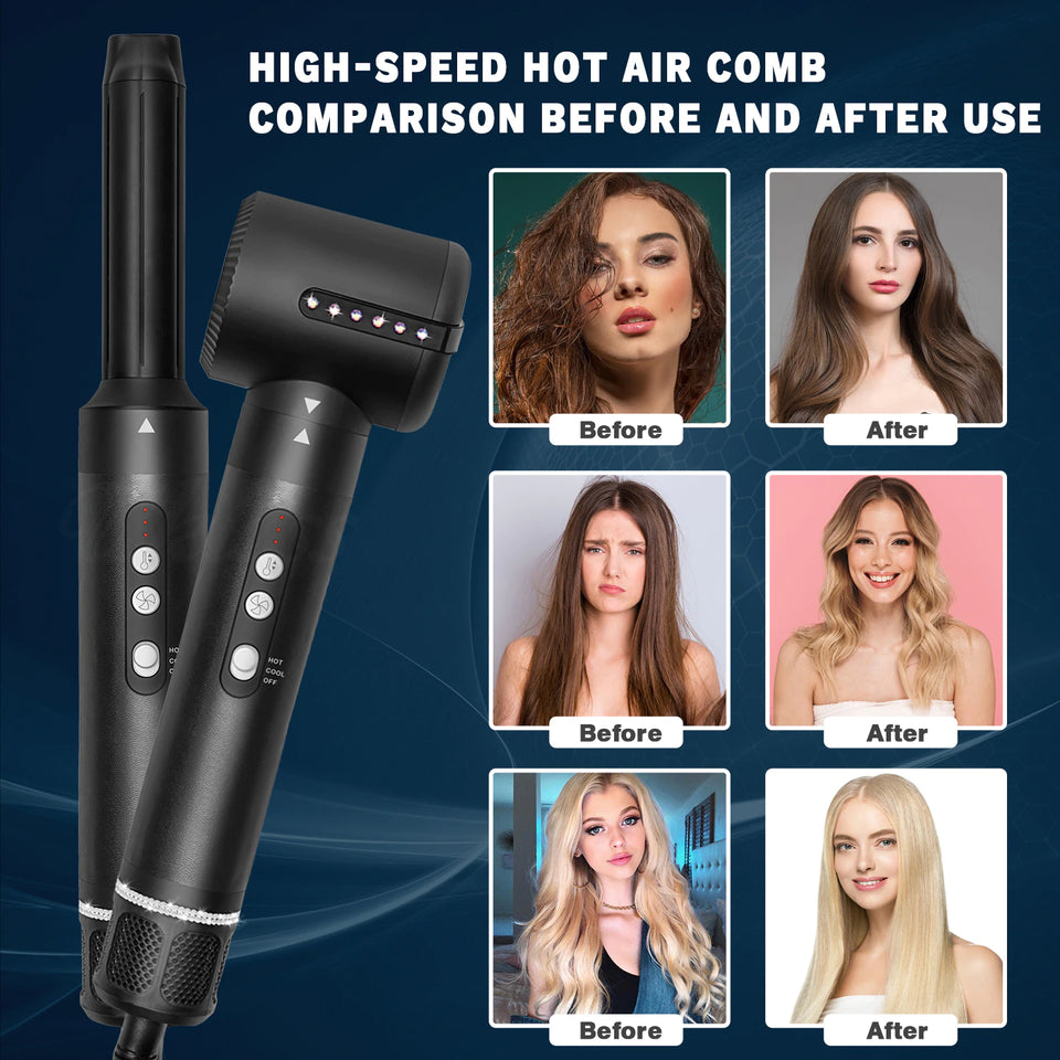 "The Ultimate 7-in-1 Hot Air Brush & Curling Kit: Create Any Style with Ease"